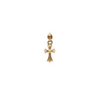 Golden cross earrings