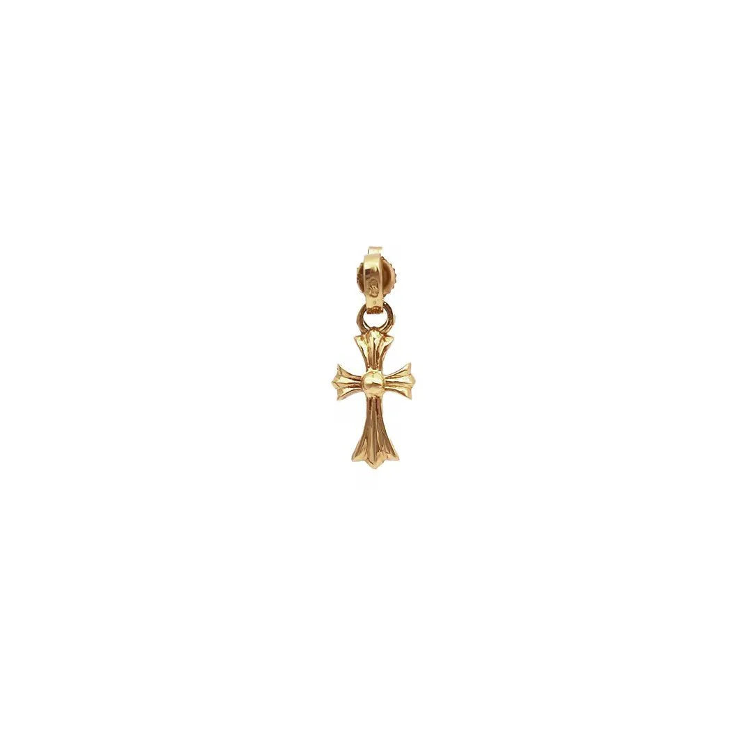 Golden cross earrings